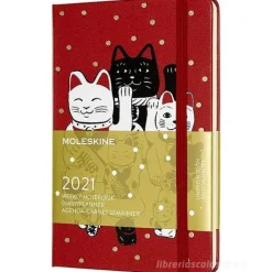 Moleskine 12 mesi - Agenda settimanale Limited Edition Maneki Neko - Pocket copertina rigida 2021