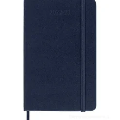 Moleskine 18 mesi - Agenda settimanale blu zaffiro - Pocket copertina rigida 2022-2023