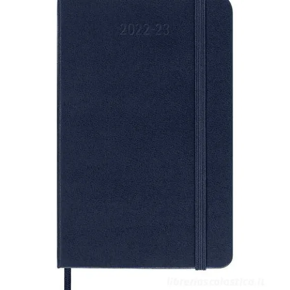Moleskine 18 mesi - Agenda settimanale blu zaffiro - Pocket copertina rigida 2022-2023