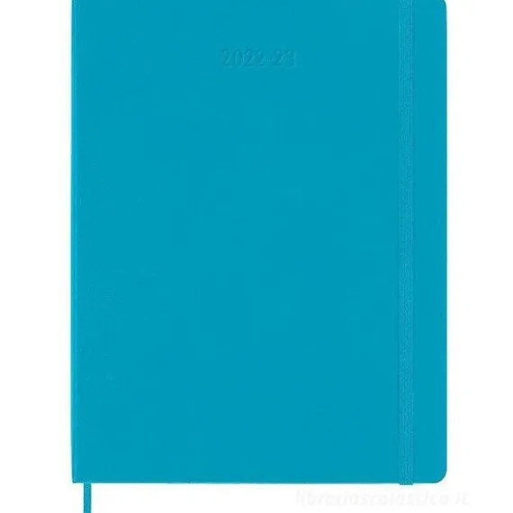 Moleskine 18 mesi - Agenda settimanale blu manganese - Extra Large copertina rigida 2022-2023