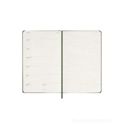 Moleskine 12 mesi - Agenda settimanale verde mirto - Large copertina rigida 2024
