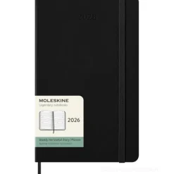 Moleskine 12 mesi - Agenda settimanale orizzontale nero - Large copertina rigida 2026