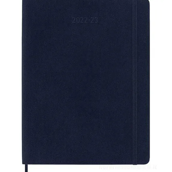 Moleskine 18 mesi - Agenda settimanale blu zaffiro - Extra Large copertina morbida 2022-2023