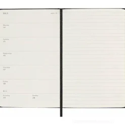 Moleskine 18 mesi - Agenda settimanale nera - Pocket copertina rigida 2024-2025