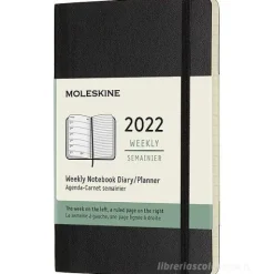 Moleskine 12 mesi - Agenda settimanale nero - Pocket copertina morbida 2022