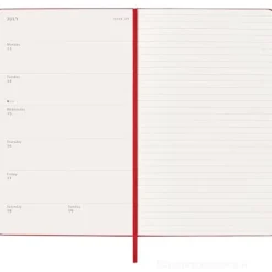 Moleskine 12 mesi - Agenda settimanale rosso scarlatto - Large copertina rigida 2026