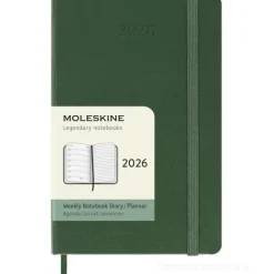 Moleskine 12 mesi - Agenda settimanale verde mirto - Pocket copertina rigida 2026