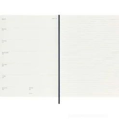 Moleskine 12 mesi - Agenda settimanale blu zaffiro - Extra Large copertina morbida 2024