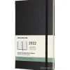 Moleskine 12 mesi - Agenda settimanale orizzontale nero - Large copertina rigida 2022