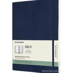 Moleskine 18 mesi - Agenda settimanale blu zaffiro - X-Large copertina morbida 2020-2021