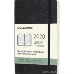 Moleskine 12 mesi - Agenda settimanale orizzontale nero - Pocket copertina morbida 2020