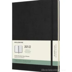 Moleskine 18 mesi - Agenda settimanale nero - Extra Large copertina rigida 2021-2022