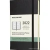 Moleskine 12 mesi - Agenda settimanale orizzontale nero - Pocket copertina rigida 2022