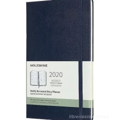 Moleskine 12 mesi - Agenda settimanale orizzontale blu - Large copertina rigida 2020
