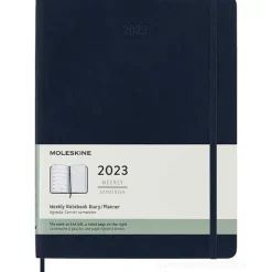 Moleskine 12 mesi - Agenda settimanale blu zaffiro - Extra Large copertina morbida 2023