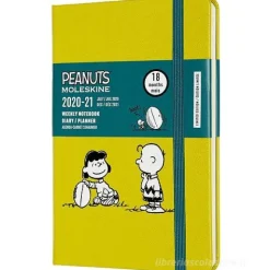 Moleskine 18 mesi - Agenda settimanale Limited Edition Peanuts giallo - Pocket copertina rigida 2020-2021