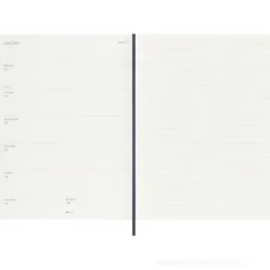 Moleskine 12 mesi - Agenda settimanale blu zaffiro - Extra Large copertina morbida 2026