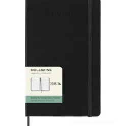 Moleskine 18 mesi - Agenda settimanale orizzontale nero - Large copertina rigida 2025-2026