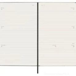 Moleskine 18 mesi - Agenda settimanale orizzontale nero - Large copertina rigida 2025-2026