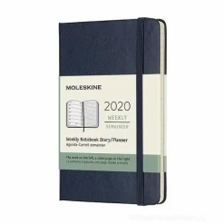 Moleskine 12 mesi - Agenda settimanale blu - Pocket copertina rigida 2020