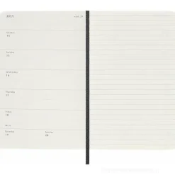 Moleskine 18 mesi - Agenda settimanale nera - Pocket copertina morbida 2024-2025