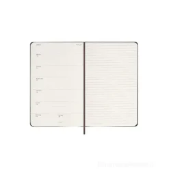 Moleskine 12 mesi - Agenda settimanale rosso borgogna - Large copertina rigida 2024