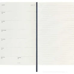Moleskine 12 mesi - Agenda settimanale blu zaffiro - Large copertina morbida 2024