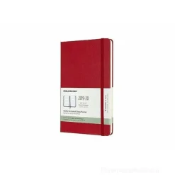 Moleskine 18 mesi - Agenda settimanale orizzontale rossa - Large copertina rigida 2019-2020