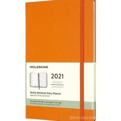 Moleskine 12 mesi - Agenda settimanale arancio cadmio - Large copertina rigida 2021