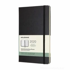 Moleskine 12 mesi - Agenda settimanale nero - Large copertina rigida 2020