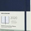 Moleskine 12 mesi - Agenda settimanale orizzontale blu - Large copertina morbida 2020