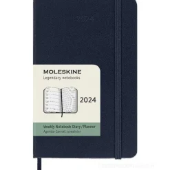 Moleskine 12 mesi - Agenda settimanale blu zaffiro - Pocket copertina rigida 2024