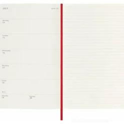 Moleskine 18 mesi - Agenda settimanale rosso scarlatto - Large copertina morbida 2024-2025