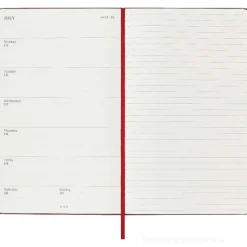 Moleskine 12 mesi - Agenda settimanale rosso scarlatto - Large copertina rigida 2024