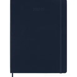 Moleskine 18 mesi - Agenda settimanale blu zaffiro - Extra Large copertina rigida 2022-2023
