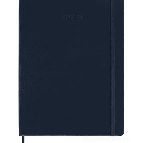 Moleskine 18 mesi - Agenda settimanale blu zaffiro - Extra Large copertina rigida 2022-2023