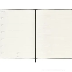 Moleskine 12 mesi - Agenda settimanale nero - Extra Large copertina rigida 2026