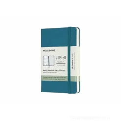 Moleskine 18 mesi - Agenda settimanale verde - Pocket copertina rigida 2019-2020