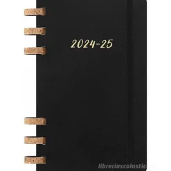 Moleskine 12 mesi - Agenda spiralata settimanale e mensile Academic Monthly Planner nera - Large copertina morbida 2024-2025