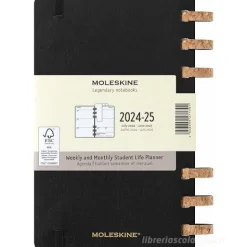 Moleskine 12 mesi - Agenda spiralata settimanale e mensile Academic Monthly Planner nera - Large copertina morbida 2024-2025