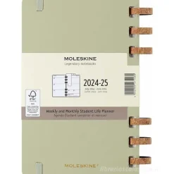 Moleskine 12 mesi - Agenda spiralata settimanale e mensile Academic Monthly Planner Crush Kiwi - Large copertina morbida 2024-2025