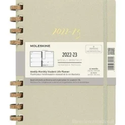 Moleskine 12 mesi - Agenda universitaria spiralata Student Life Kiwi - XL copertina rigida 2022-2023