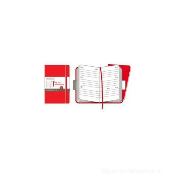 Moleskine pocket weekly. Twin Set. Agenda-taccuino settimanale 2009-2010 copertina rigida rossa. 18 mesi