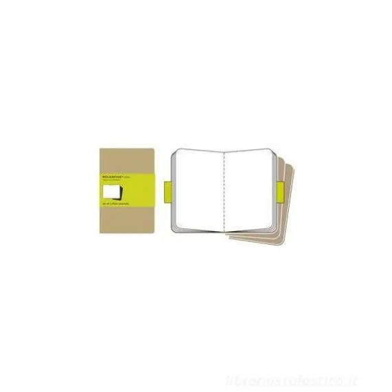 Moleskine. Quaderni a pagine bianche - set da 3 pezzi kraft