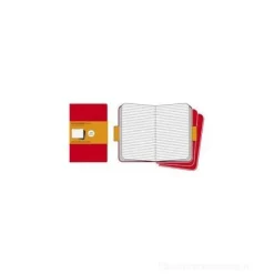 Moleskine. Quaderni a righe - set da 3 pezzi copertina rossa