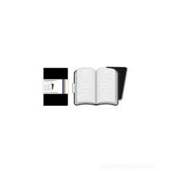 Moleskine. Set 2 taccuini Volant a righe copertina nera