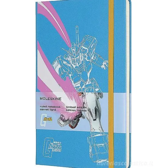Moleskine - Taccuino a righe Gundam azzurro - Large copertina rigida