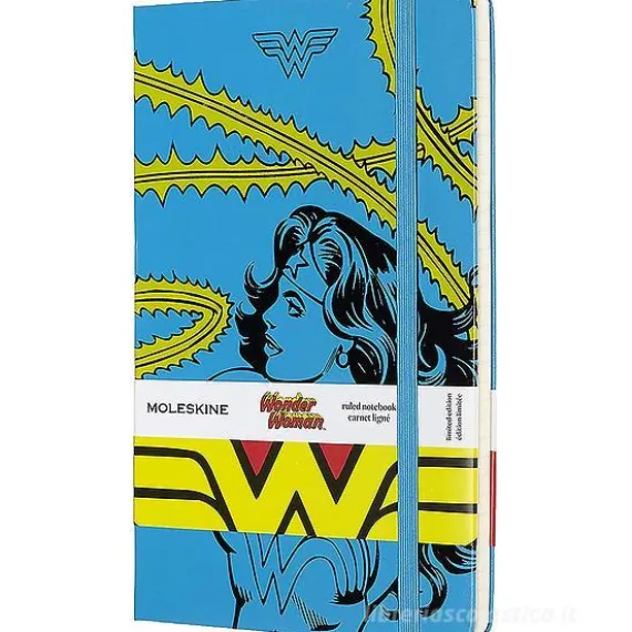 Moleskine - Taccuino a righe Wonder Woman blu - Large copertina rigida