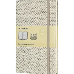Moleskine - Taccuino Blend Limited Collection a righe beige - Large copertina rigida in tessuto