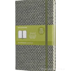 Moleskine - Taccuino Blend Limited Collection a righe verde - Large copertina rigida in tessuto